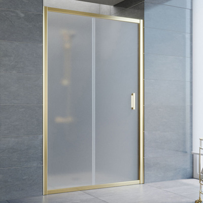 Душевая дверь в нишу Vegas Glass ZP 0110 09 10 профиль золото, стекло сатин