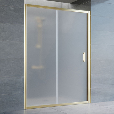 Душевая дверь в нишу Vegas Glass ZP 0140 09 10 профиль золото, стекло сатин