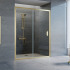 Душевая дверь в нишу Vegas Glass ZP 0150 09 01 профиль золото, стекло прозрачное