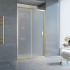 Душевая дверь в нишу Vegas Glass ZP 0125 09 10 профиль золото, стекло сатин